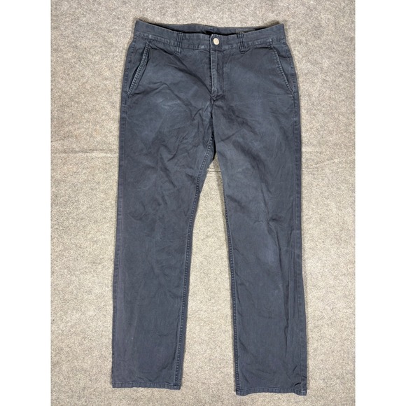 Bonobos Other - Bonobos‎ Mens Straight Leg Chinos Charcoal Gray Cotton Pants 32x32 Flat Front
